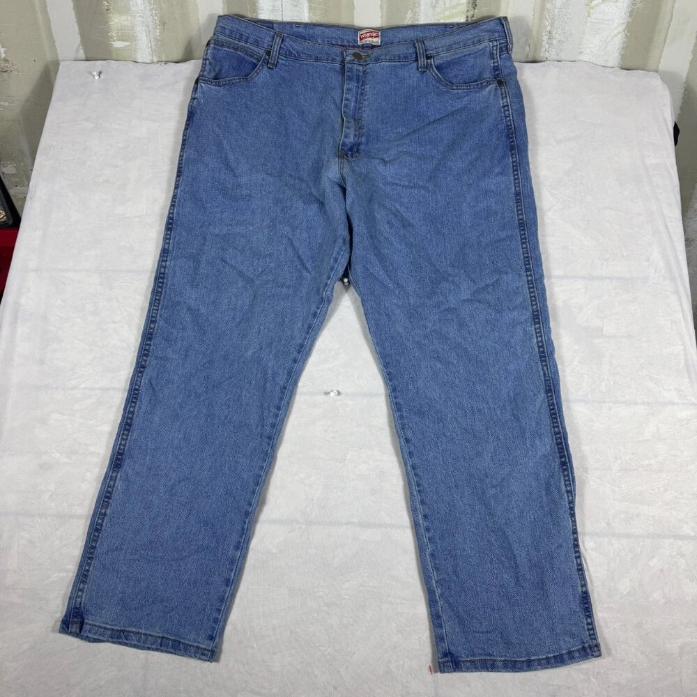 Wrangler Straight Leg Jeans Mens‎ Light Blue Denim Stretch Outdoor Size 40x30